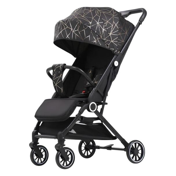 Coche de Paseo Últra Compacto con Accesorios Lubabycas Negro