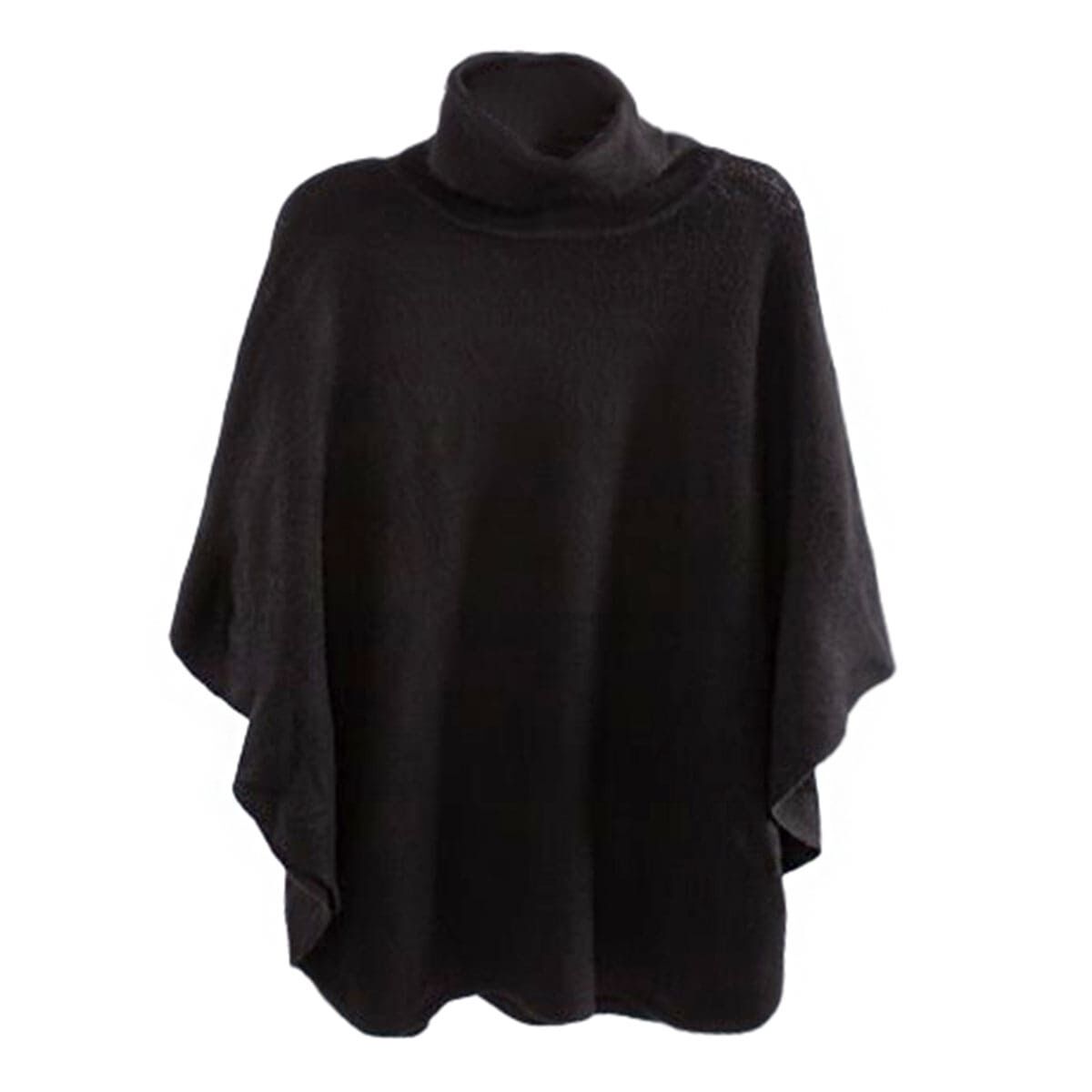 Ruana Poncho Mujer Black Bside
