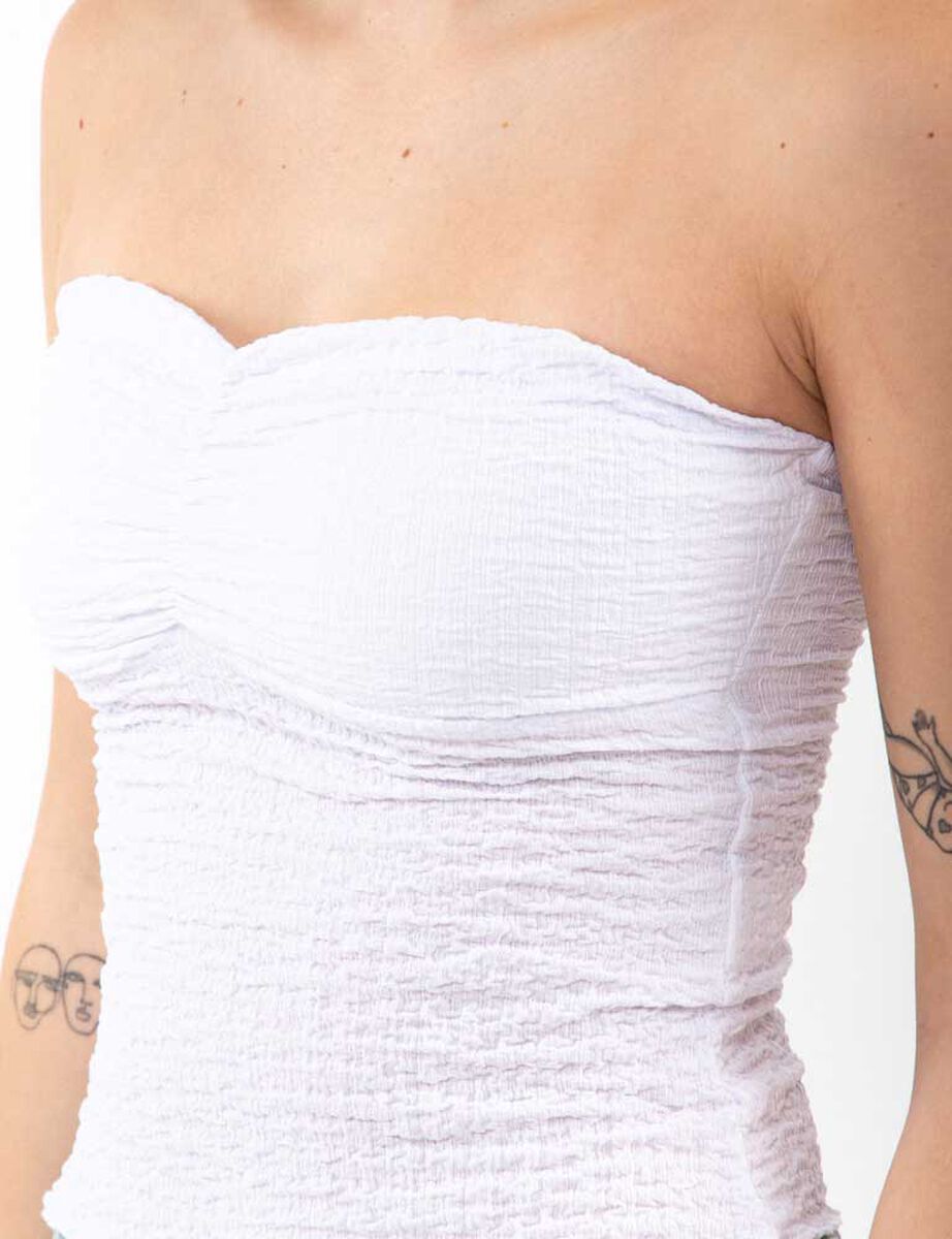 Polera Strapless Mujer Icono