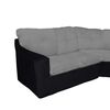 Sof&aacute; Secccional Muebles MYM Evelin 4 Cuerpos Gris Negro