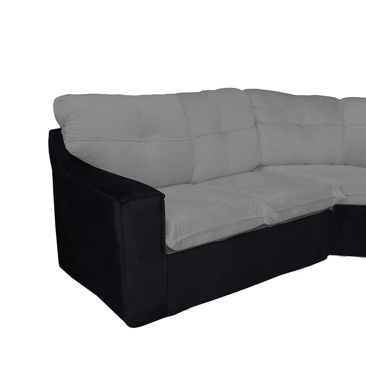 Sof&aacute; Secccional Muebles MYM Evelin 4 Cuerpos Gris Negro