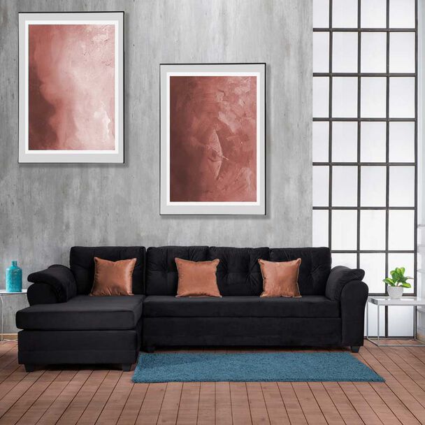 Sofá Seccional Muebles MPR Journey 3 Negro