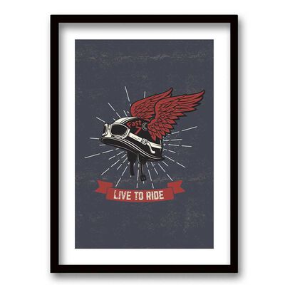 Imagen 1 del producto Cuadro Decorativo Retela  Live to Ride 40 x 30 cm