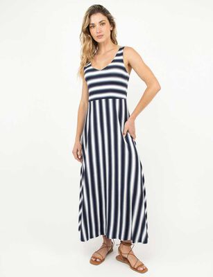 Imagen 2 del producto Vestido Maxi Sin Mangas Mujer Zibel Azul, Fucsia, Negro