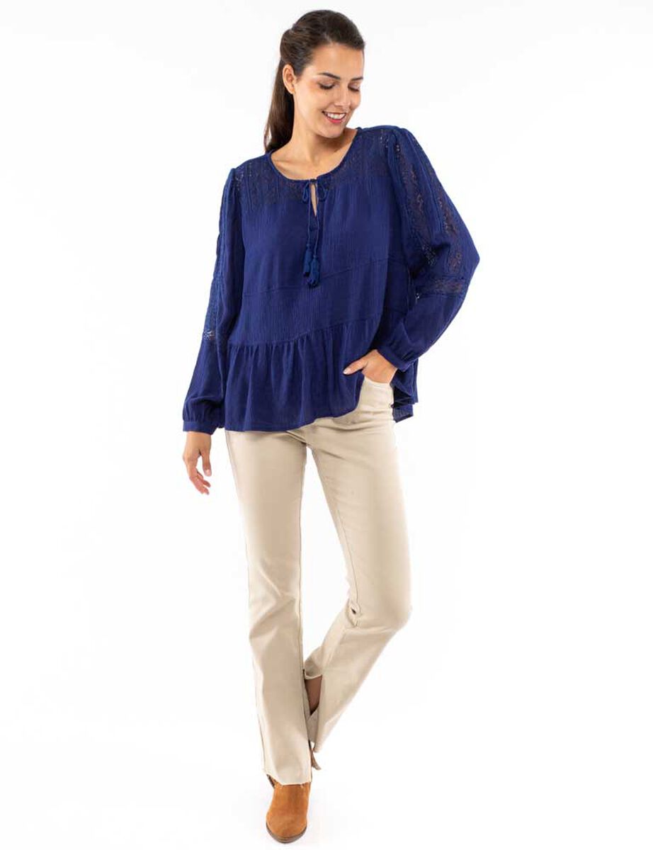 Blusa Algodón Manga Campana Mujer Alma