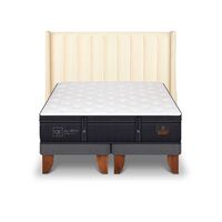 Cama Europea CIC Base Dividida King Grand Premium + Respaldo Panaro