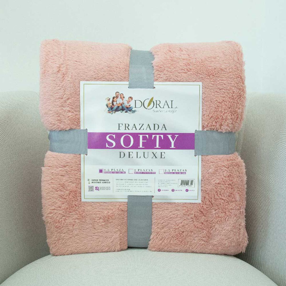 Frazada Doral 1,5 Plazas Softy Lisa D7