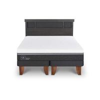 Cama Europea CIC Base Normal King Ortopedic Advance + Respaldo Dublin