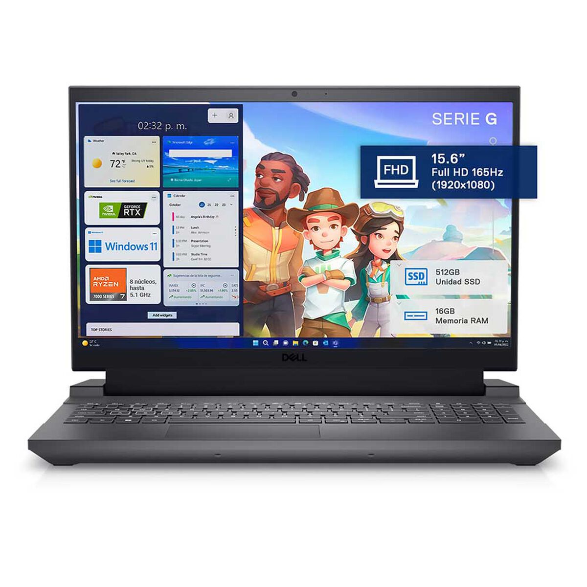 Notebook Gamer Dell G15 5535 Ryzen 7 16GB 512GB SSD 15,6" NVIDIA RTX 4060