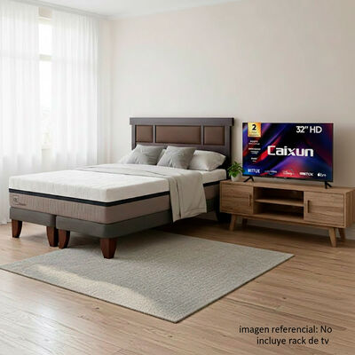 Combo Cama Europea CIC 2 Plazas Balance + Respaldo + Smart TV LED 32" Caixun HD Roku C32V1HR
