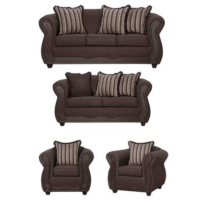 Imagen 1 del producto Juego de Living Black Factory Sofia 7 Cuerpos Café