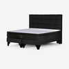 Cama Europea Rosen Base Dividida Súper King Tempo + Respaldo Issey Grafito