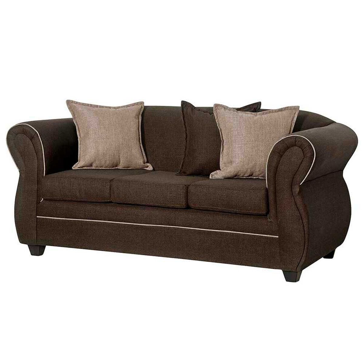 Juego de Living Black Factory Emili 5 Cuerpos Caf&eacute;