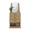 Comoda TUHOME Praga Metalicas 1 Cajon Fresno Europeo
