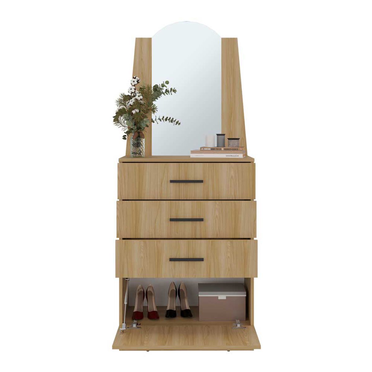 Comoda TUHOME Praga Metalicas 1 Cajon Fresno Europeo