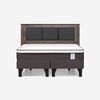 Cama Europea Rosen Base Dividida 2 Plazas New Style 4 Plus + Respaldo Rachel Gris