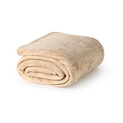 Frazada American Family 2 Plazas Beige Beige