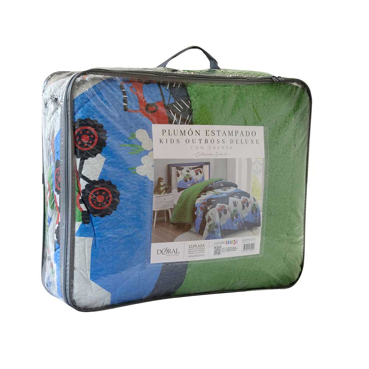 Plum&oacute;n Infantil Doral 1.5 Plazas Senses Estampado Trucks