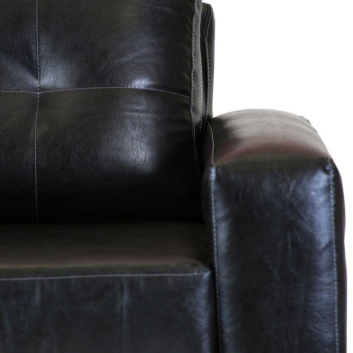 Sofá Muebles America George 2 Cuerpos Negro