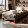 Cama Europea Flex 1,5 Plazas Dream Pocket Box + Almohada + Cubrecolchon Basico