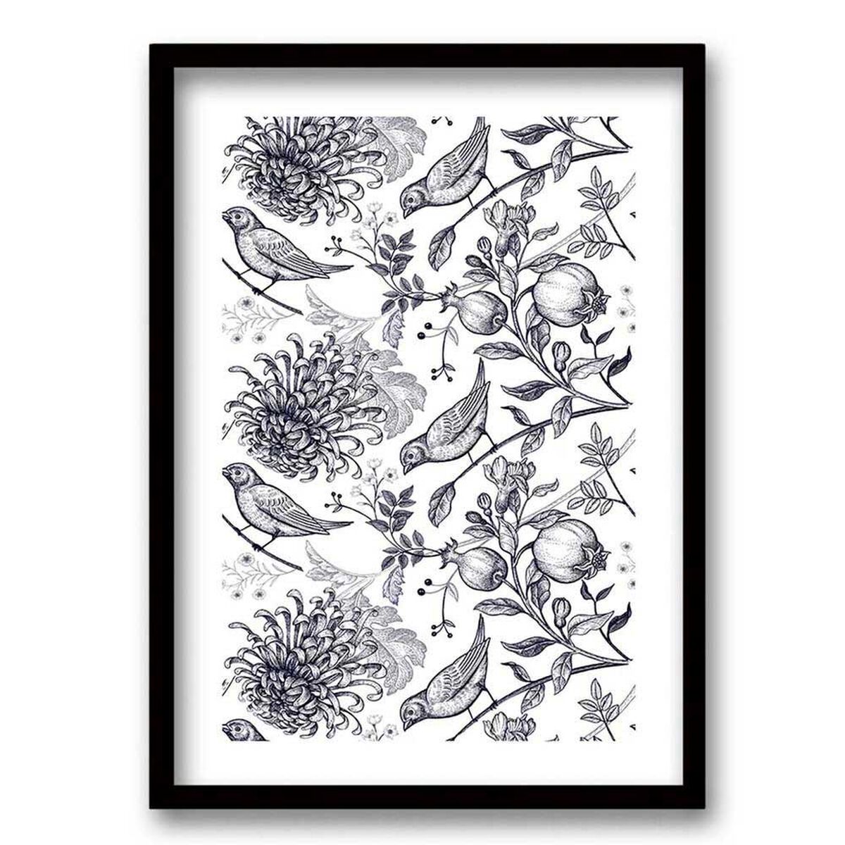 Cuadro Decorativo Retela P&aacute;jaros Azules 70 x 50 cm