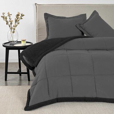 Plum&oacute;n Sherpa American Family 2 Plazas Rollo Gris