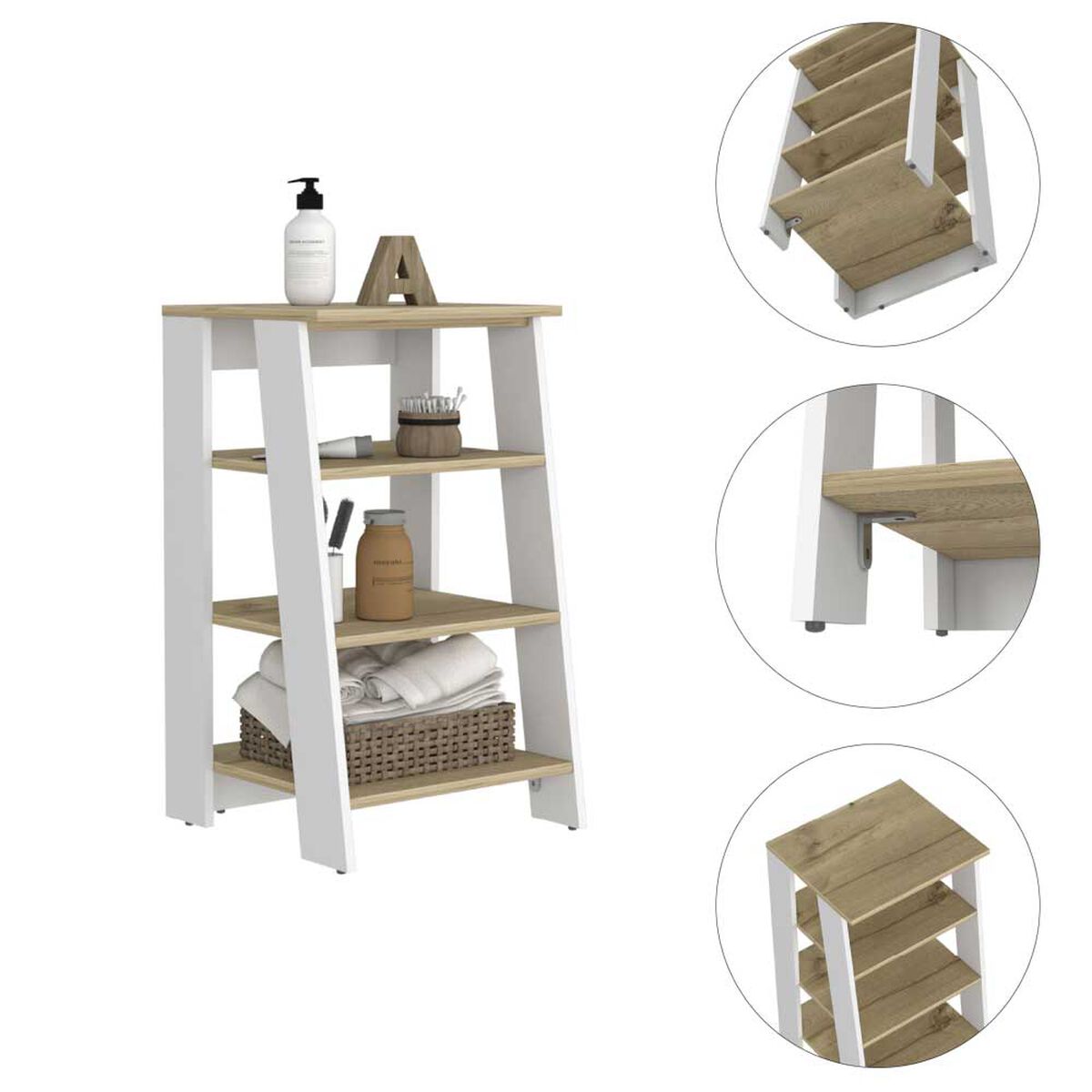 Mueble Optimizador TuHome Bath Bi Color Duna Blanco