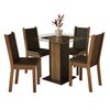 Juego de Comedor Vekkahome John 4 Sillas Café