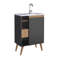 Vanitorio + Lavamanos Vekkahome Lotus 60 Negro