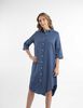 Vestido Midi Lino Manga 3/4 Mujer Portman Club