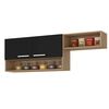 Mueble de Cocina Aereo Vekkahome Madri 2 Puertas Negro Café