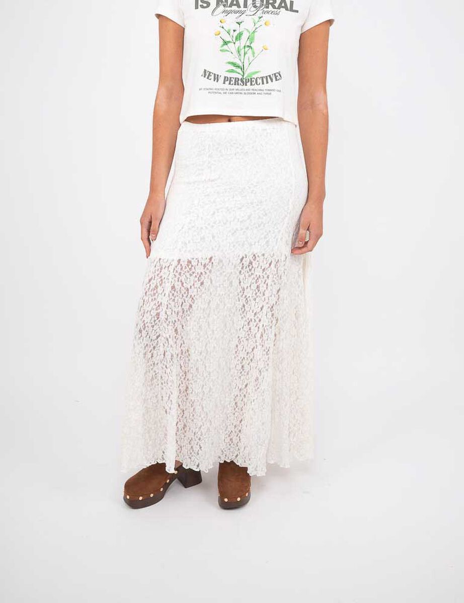 Falda Maxi Encaje Mujer Icono