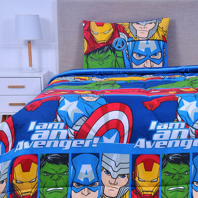 Plumón Estampado Disney 1,5 Plazas Avengers All