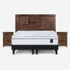 Cama Europea Rosen Base Dividida 2 Plazas Dolce + Respaldo + 2 Veladores