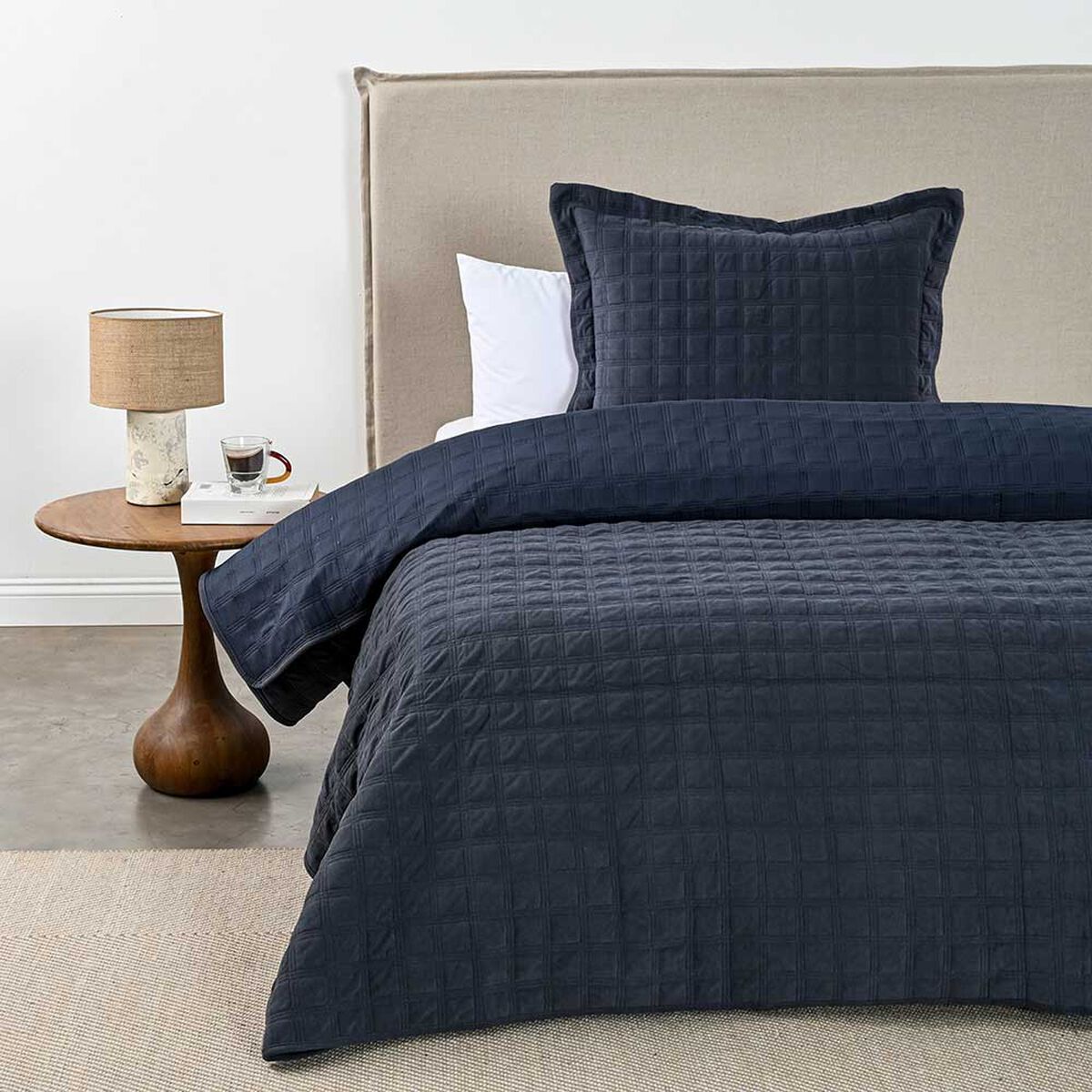 Quilt Cannon 1.5 Plazas Squares Cobalt