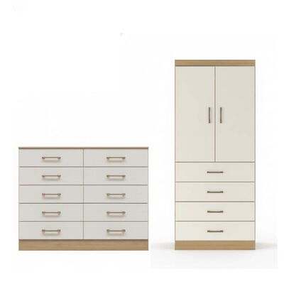 Combo Exit Closet 2P 4C + Comoda 10C Blanco