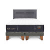 Cama Europea CIC Base Dividida 2 Plazas Grand Premium + Respaldo Milan Negro