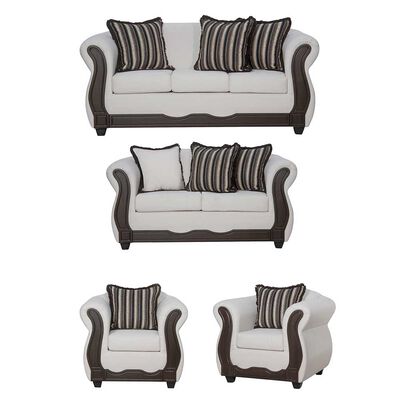 Imagen 1 del producto Juego de Living Black Factory Sofia 7 Cuerpos Crudo