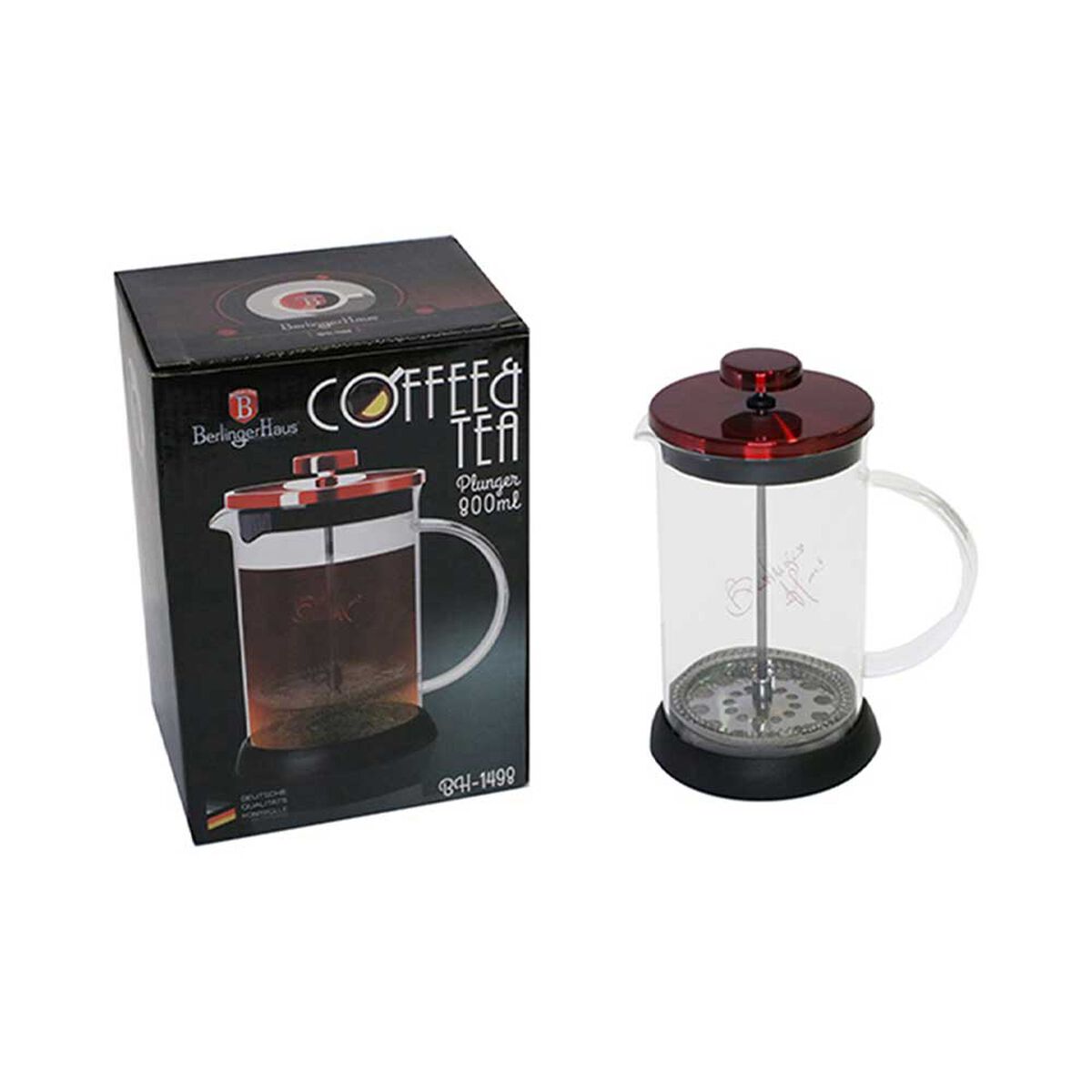Cafetera Berlinger Haus Acero Inoxidable Rojo