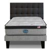 Cama Europea Simmons 1,5 Plazas Dreamer Plazasus Box + Respaldo Urban Marengo