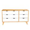 Cómoda Vekkahome Luna 6 Cajones Café