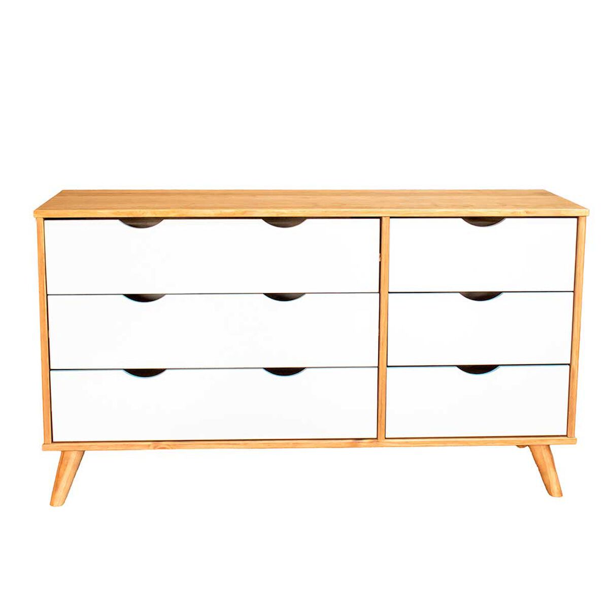 Cómoda Vekkahome Luna 6 Cajones Café