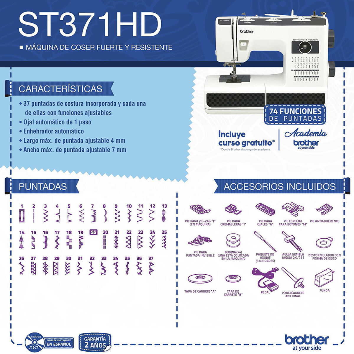Máquina de Coser Brother ST371HD