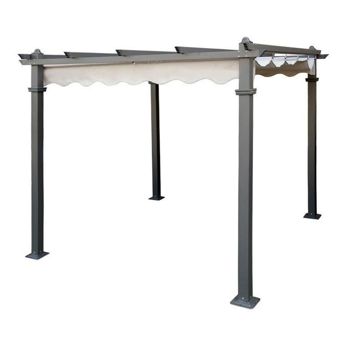 Gazebo Tela Aluminio Retractil Spazzio Roma 3 x 3 mts