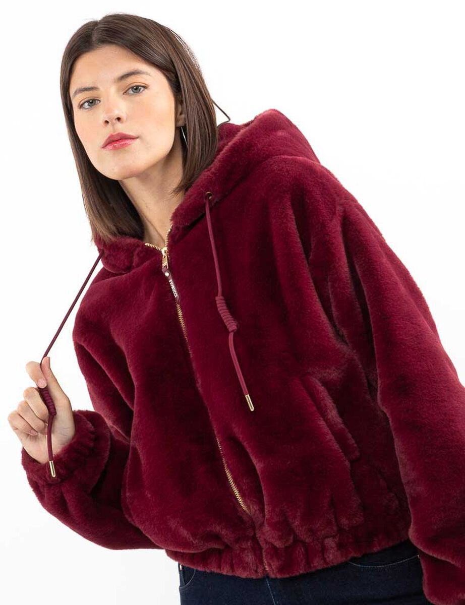 Chaqueta Crop Terciopelo Plush Mujer Fiorucci