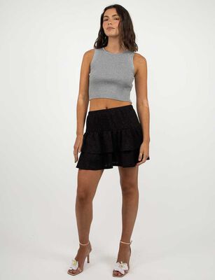 Imagen 2 del producto Sweater Crop Sin Mangas Mujer Icono Gris