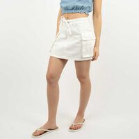 Falda Mini Mujer Icono Blanco, Indigo, Rosado