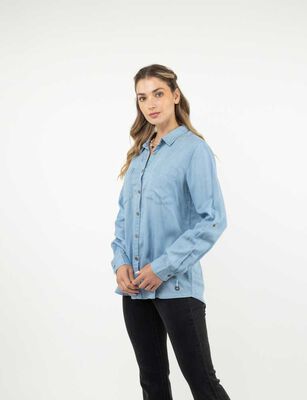 Imagen 1 del producto Blusa Mezclilla Manga Larga Mujer Alma Celeste, Marengo