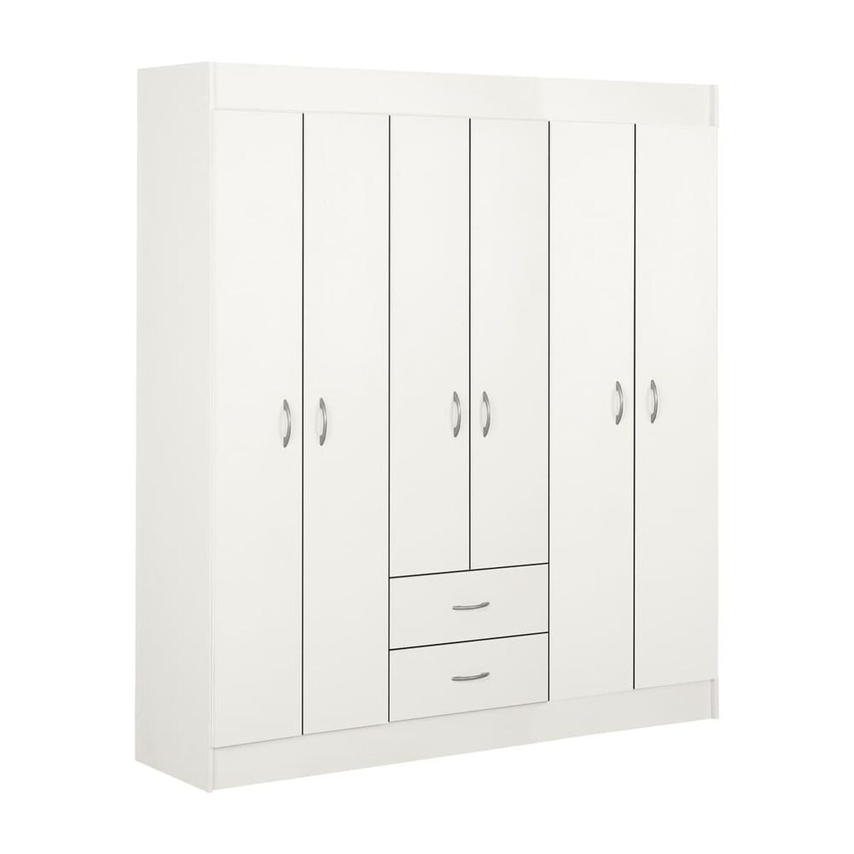 Closet Stanford 6 Puertas 2 Cajones Blanco