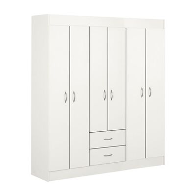 Closet Stanford 6 Puertas 2 Cajones Blanco